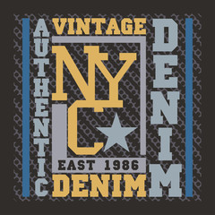 New York typography, t-shirt NY, design graphic