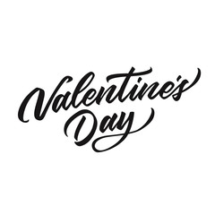 Vector happy valentines day hand drawn lettering