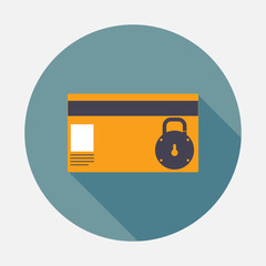 icon credit card security, locked, flet design © dream_master