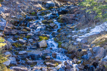 O'Shaunessey falls in late spring, Bow Valley Provincial Park, Alberta, Canada