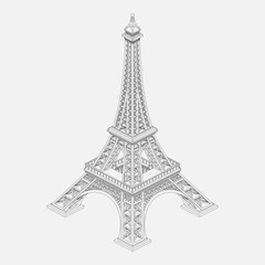 Fototapeta na wymiar a realistic image of the Eiffel Tower, a sightseeing paris