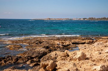 Fototapeta na wymiar Beautiful sea andcoastal view, Cyprus