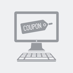 Coupon online concept icon