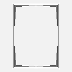 image, dark icon, ornamental frame