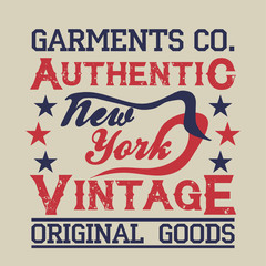 Naklejka premium New York typography, t-shirt vintage, design graphic