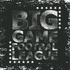 t-shirt big game, typography stamp,footbal t-shirt