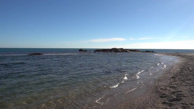 The coast in Ampolla de Mar on the darned coast
