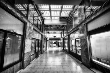 Fotografía pasaje en blanco y negro