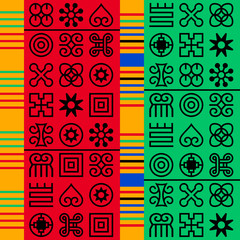 Seamless African Adinkra pattern.