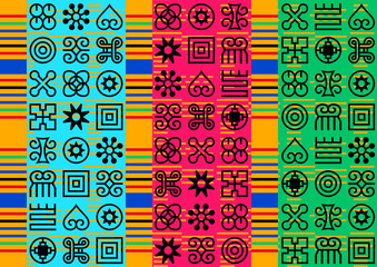 Seamless African Adinkra pattern.