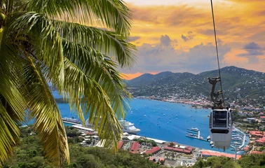 Poster View at st. Thomas harbor from Paradise Point © elvirkin