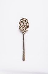 spoon full of healthy quinoa