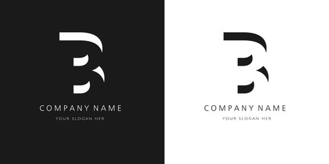 b logo letter design  © HSNKRT