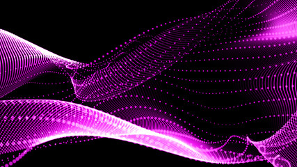 Colored flowing fabric.