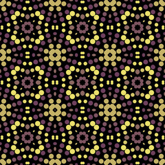 Seamless abstract pattern background with a variety of colored circles.