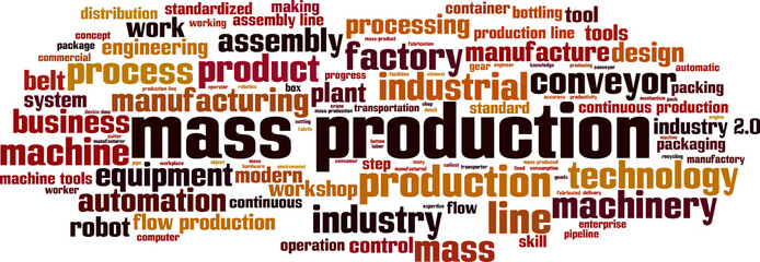 Mass production word cloud
