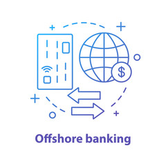 Fototapeta premium Offshore banking concept icon