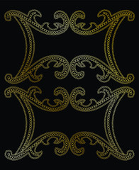 Fashion apparel artwork for embellishment in vector.