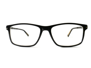 Fototapeta premium Black glasses on white background