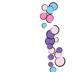 Comic background with pop art polka dot confetti.