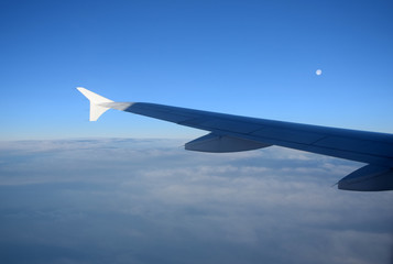 Blick aus einem Flugzeug