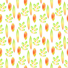 different bright leaves