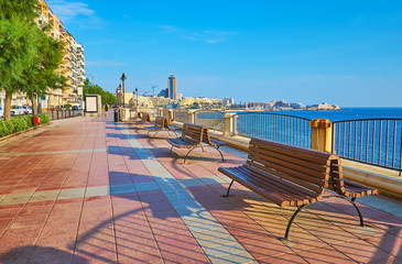 The seaside promenade of Sliema, Malta © efesenko