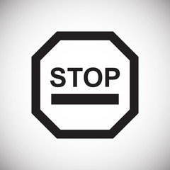 Safety stop icon on white background for graphic and web design, Modern simple vector sign. Internet concept. Trendy symbol for website design web button or mobile