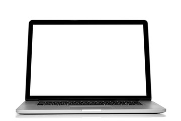 modern laptop computer  isolated on white background