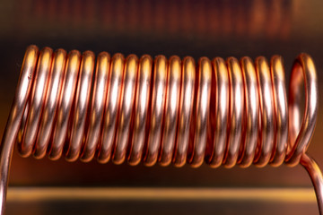 Copper coil closeup