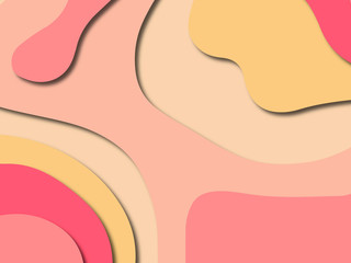 Abstract paper cut background. Multi layers 3D color texture background.