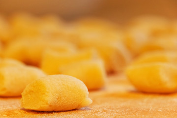 Handmade gnocchi dumplings