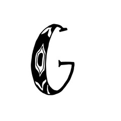 Vector hand drawn typeface