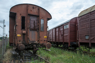 Fototapeta na wymiar Old and historic railway wagon