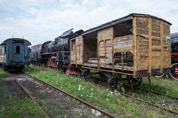 Fototapeta na wymiar Old and historic railway wagon