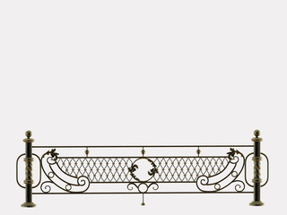 Obraz premium Fences on a white background 3d rendering