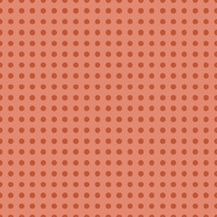 Seamless pattern with polka dot Trendy coral color Vector illustration