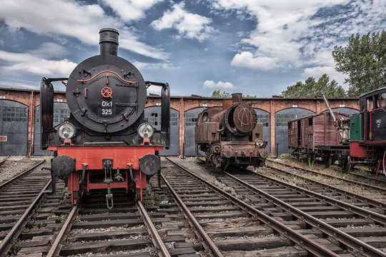 An old and historic steam locomotive
