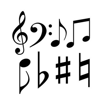 Musical notes and symbols