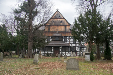 Fototapeta na wymiar church of Peace wooden heritage in Swidnica in Poland