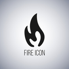 Obraz premium Fire flame logo vector icon