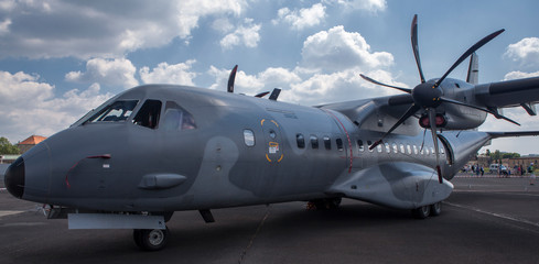 Fototapeta na wymiar Military transport plane