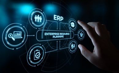 Enterprise Resource Planning ERP Corporate Company Management Business Internet Technology Concept