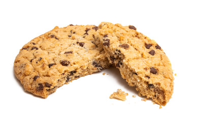 chocolate chip cookies isolated
