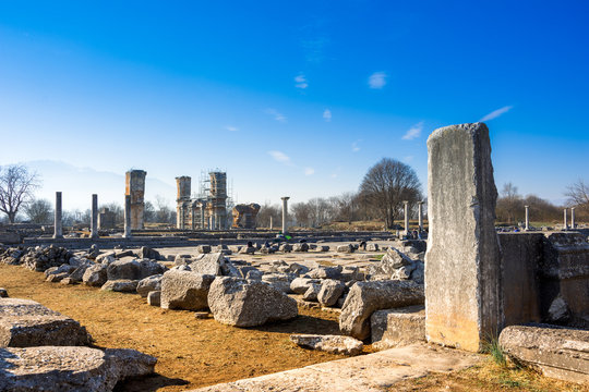 Ruins of the ancient city of Philippi, Eastern Macedonia and Thrace, Greece