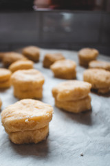 Homemade scones ready to go in the oven