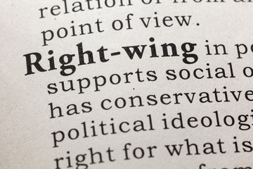 Obraz premium definition of Right-wing
