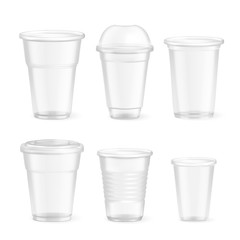 Realistic Plastic Disposable Glasses Set