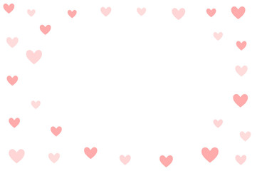 Valentine's day background. Holiday red and white style card design concept. Hand drawn hearts. Love concept. Template for business card, website, print etc. Vector illustration