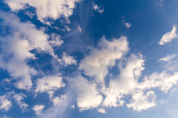 Clouds and blue sky background. Blue sky background with clouds. Beautiful clouds with blue sky background. Nature weather, cloud blue sky and sun.